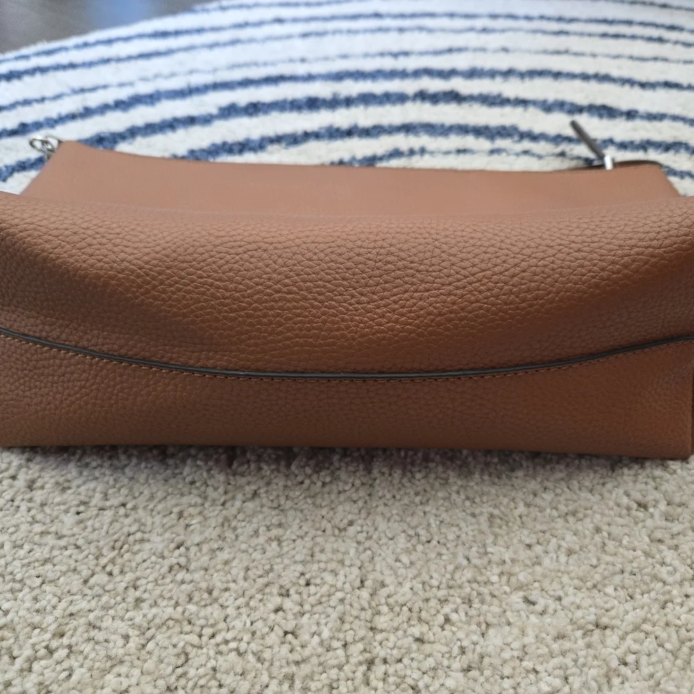 Vintage Guess Brown Textured Shoulder Bag Gold Details - Picture 4 of 14